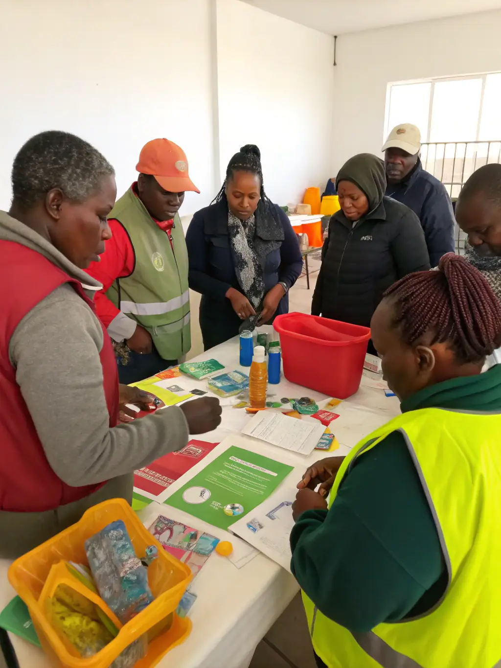 Participants attending a workshop on sustainable living practices, learning about reducing waste, conserving energy, and adopting eco-friendly habits in their daily lives.